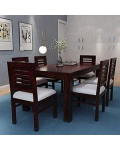 LIZZAWOOD® Sheesham Wood Dining Table-Black-59x56 cm